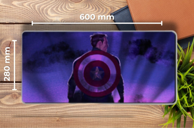 Captain America Worthy Gaming Mouse Pad (600 x 280)