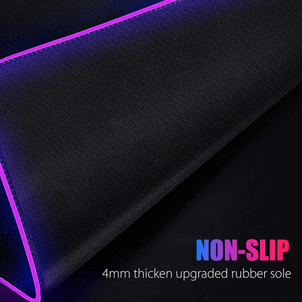 RGB Retro LED Gaming Mouse Pad – 14 Light Modes | High-Speed Tracking | 795x298mm Abstract Desk Mat