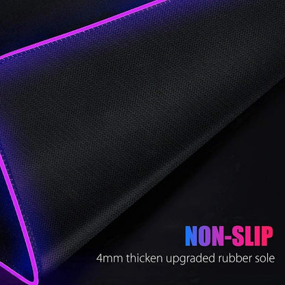 RGB Retro LED Gaming Mouse Pad – 14 Light Modes | High-Speed Tracking | 795x298mm Abstract Desk Mat